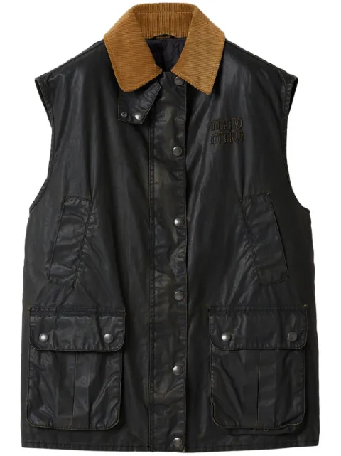Miu Miu poplin gilet Black ML1171SOOO15WS
