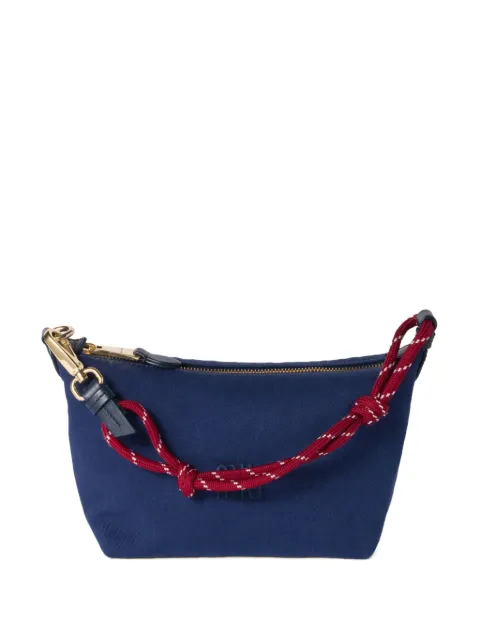 Miu Miu gabardine logo-embroidered shoulder bag Blue 5NE8412IA7