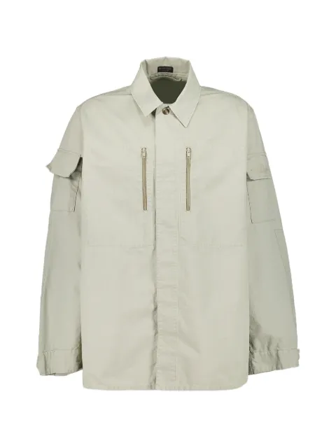 Balenciaga zip-up shirt jacket Neutrals 814719TQP13