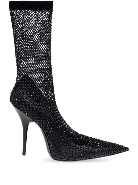 Balenciaga 110mm Avenue fishnet booties Black 820438WB7E2