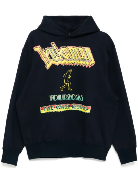 Kolor graphic-print hoodie Blue 25SCMT14213