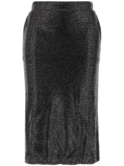 Giuseppe Di Morabito crystal-embellished midi skirt Black 04SSSK145FC04428AC