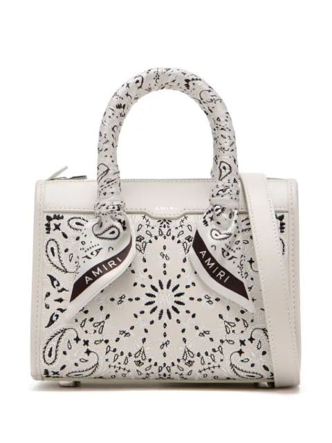 AMIRI mini Bandana Triangle tote bag White AWBGTH1012
