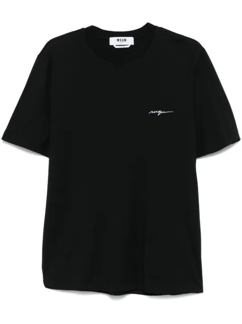 MSGM logo-embroidered T-shirt Black 3840MM141257002