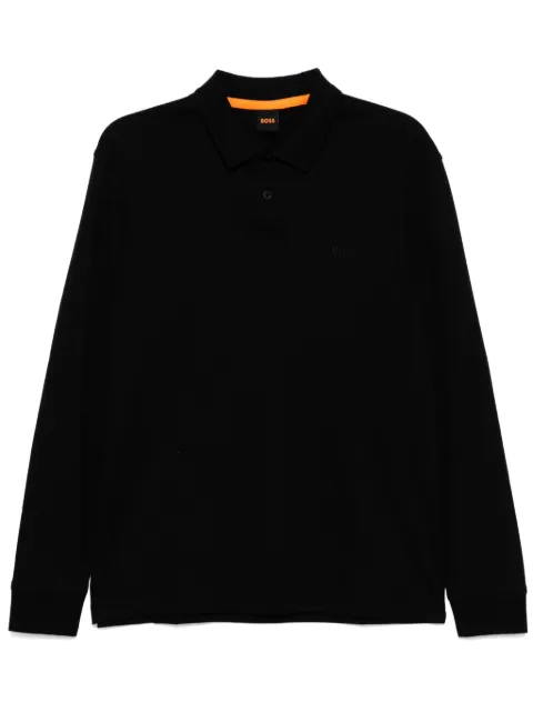 BOSS logo-embroidered polo shirt Black 50527525