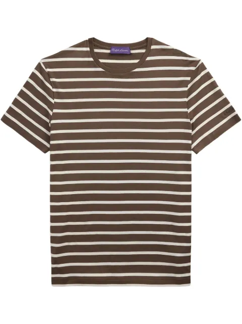 Ralph Lauren Purple Label striped T-Shirt Brown 790957954003