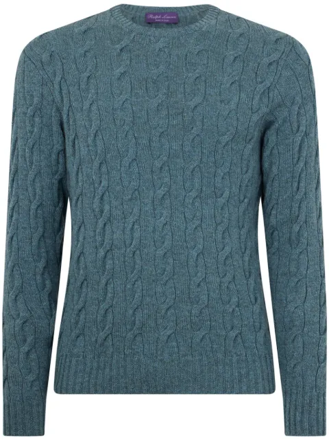 Ralph Lauren Purple Label cable-knit jumper Blue 790965739016