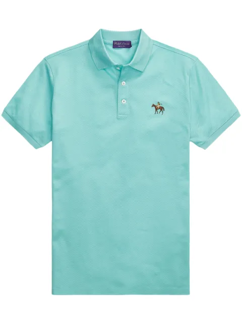 Ralph Lauren Purple Label logo-embroidered polo shirt Blue 790508036112