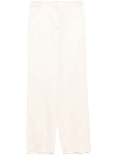 TWINSET Oval T-jacquard trousers Neutrals 251TP2011