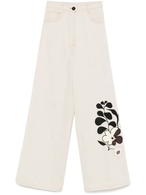 Forte Forte floral-embroidered trousers Neutrals 13719BIS