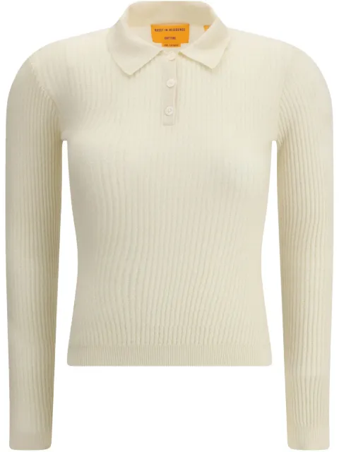 Guest In Residence cashmere polo jumper White W25611JL