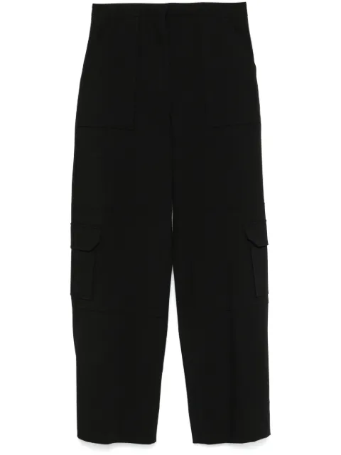 GANNI twill cargo trousers Black W0163099