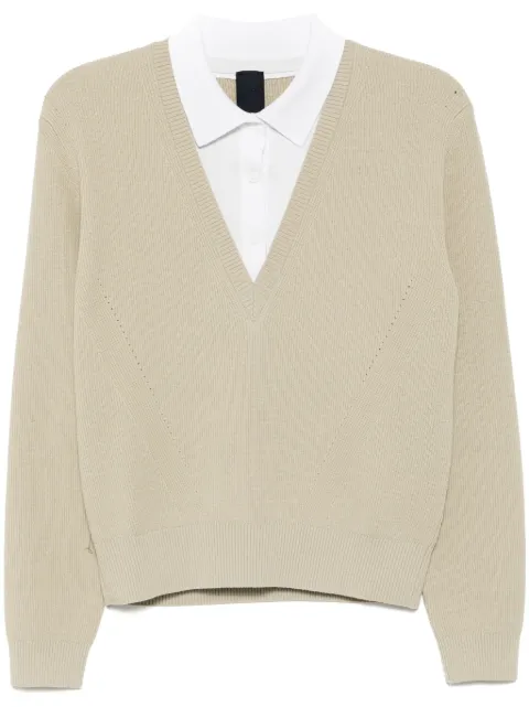 Juun.J patchwork design jumper Neutrals JW5251W01