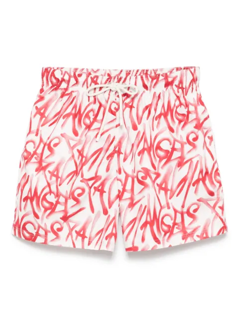 Palm Angels graffiti-print swim shorts White PMFD012S25FAB0010325