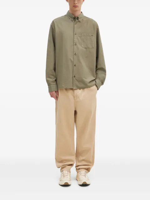 A.P.C. Mateo logo-embroidered pocket shirt Green COHAHH12599