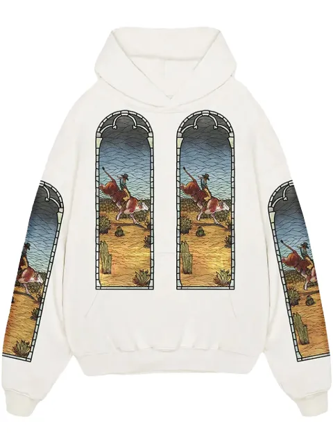 Who Decides War x EST Gee Stained Glass "White" hoodie White WDSG627