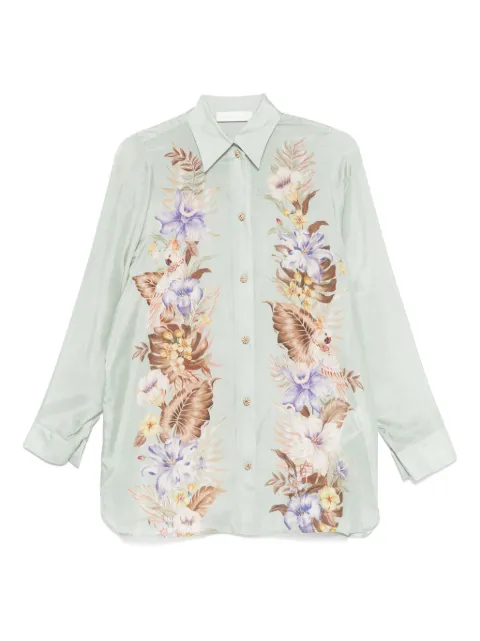 ZIMMERMANN Coco silk shirt Green 3523TSS254