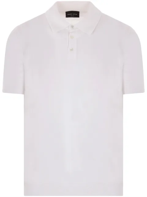 Roberto Collina knitted cotton polo shirt White RB10024
