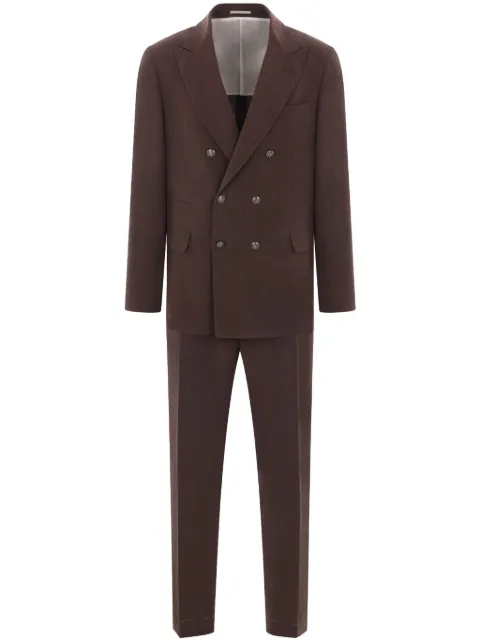 Brunello Cucinelli linen suit Brown MW431LDPM2C735