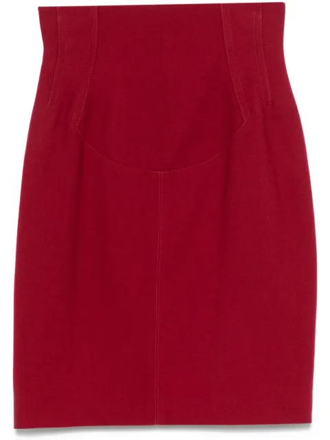 Alaïa Pre-Owned 1990s wool mini skirt Red AL250LN