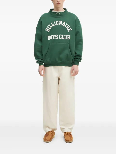 Billionaire Boys Club arched-logo kangaroo-pocket sweatshirt Green B24444