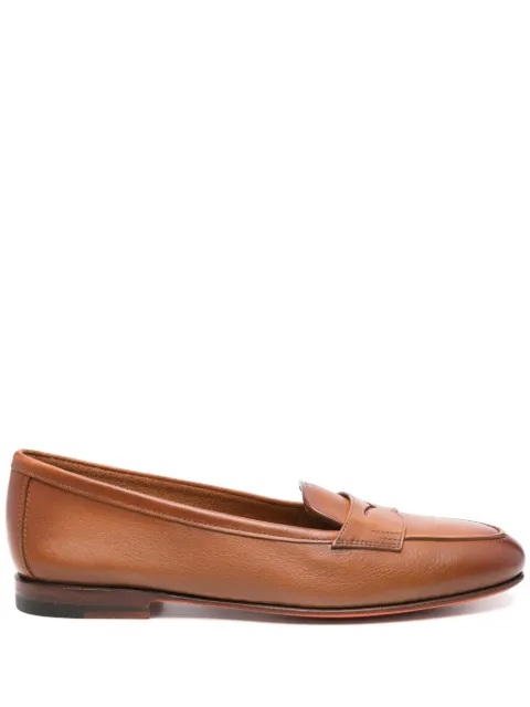 Santoni leather loafers Brown WUNY71031SA4SLGA