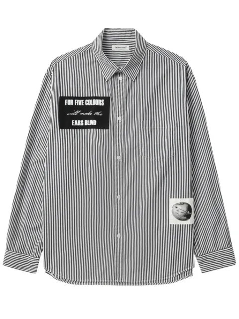 Undercover striped shirt Black UP1E44062