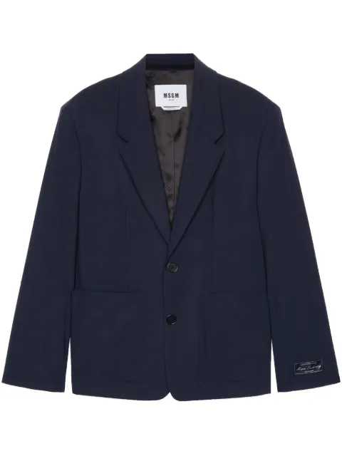 MSGM single-breasted blazer Blue 3840MG03257127