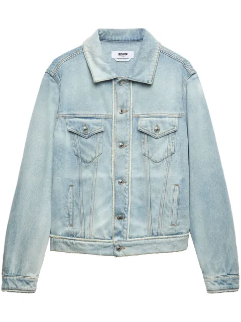 MSGM seam-detail denim jacket Blue 3840MH233257089