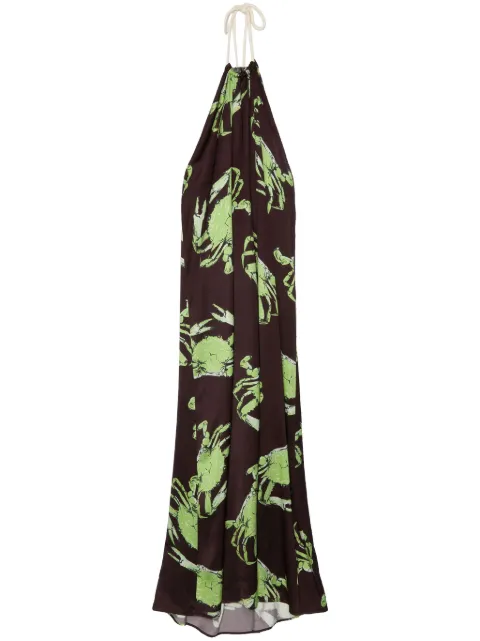 MSGM graphic-print maxi dress Brown 3841MDA26A2571
