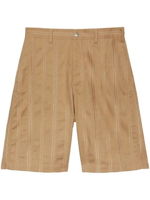 MSGM striped shorts Neutrals 3840MB03257139