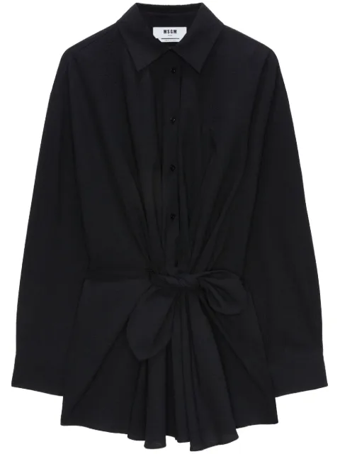 MSGM knot-detail mini dress Black 3842MDA18X257107