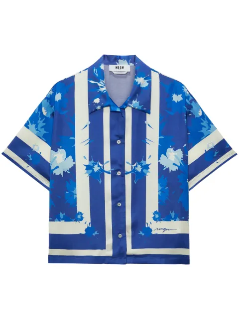 MSGM printed shirt Blue 3842MDE12A257354