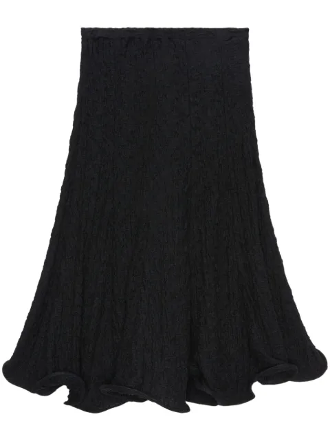 MSGM crinkle-effect skirt Black 3842MDD06257317
