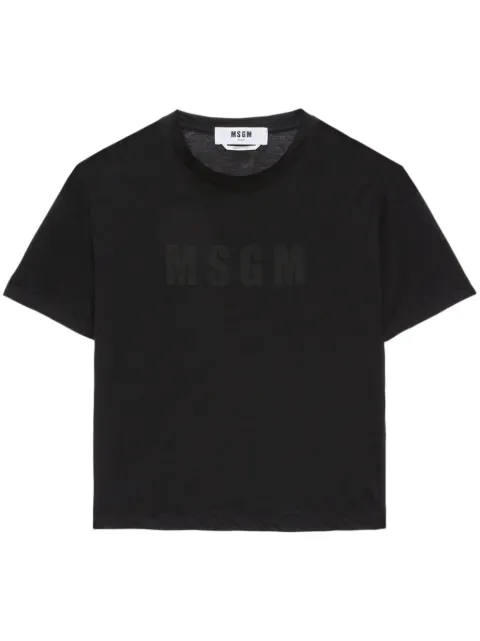 MSGM logo-print T-shirt Black 3842MDM99257313