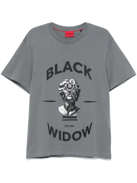 HUGO spider-print cotton T-shirt Grey 50530684
