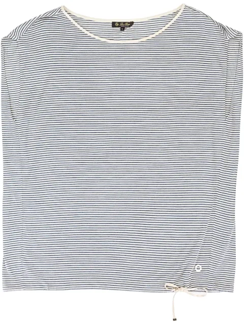 Loro Piana striped silk vest White FAG1778FCOJ