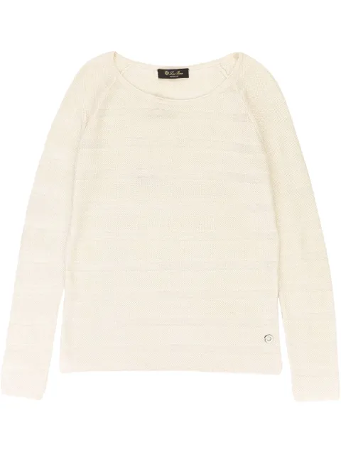 Loro Piana scoop-neck cashmere sweater White FAF63181000