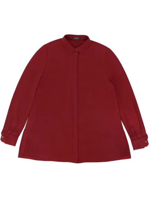 Loro Piana concealed-fastening shirt Red FAF8134R567