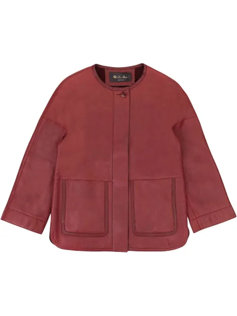 Loro Piana Evening leather jacket Red FAF8081R567