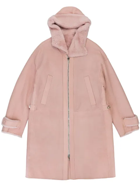 Loro Piana double-sided sheepskin coat Pink FAI41023830