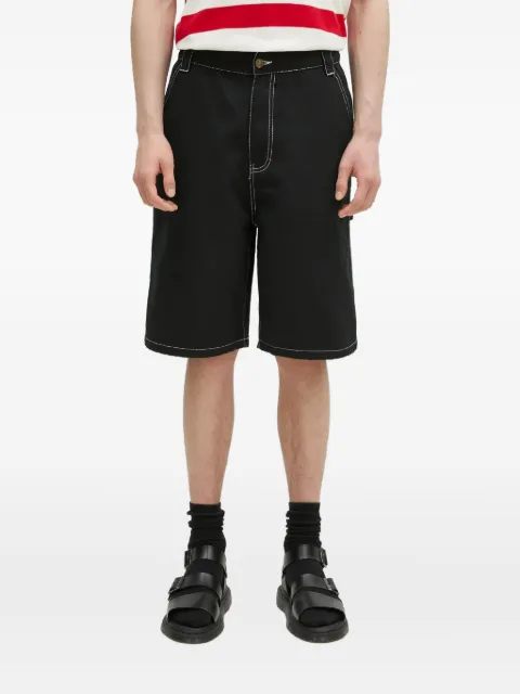ICECREAM contrast-stitch denim shorts Black ICW002