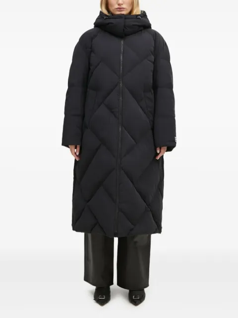 Kenzo Weave long down coat Black FE62OU1229NH