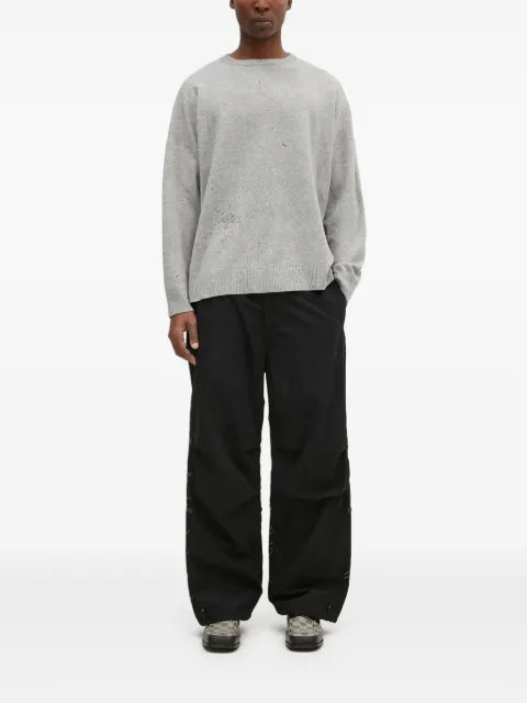 Undercover embroidered-detail crew-neck sweater Grey UC2D4905