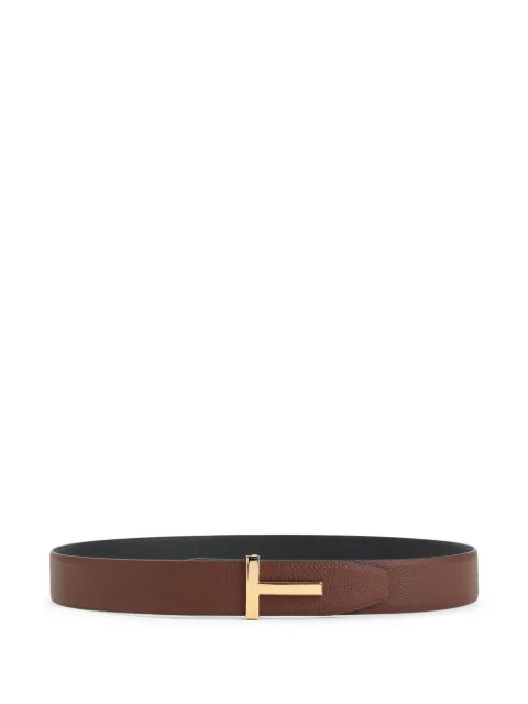 TOM FORD logo-plaque belt Brown TB178LCL236G