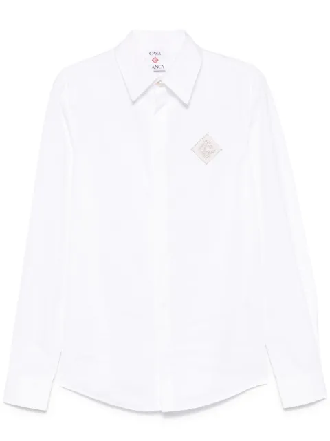 Casablanca monogram-embroidered shirt White MPS25SH139