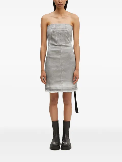 Rick Owens DRKSHDW strapless seam-detail midi dress Grey DS02D2501HSCF
