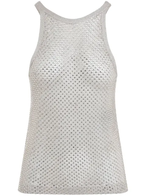 TOM FORD crystal-embroidered racerback tank top Neutrals TSK360YAX841