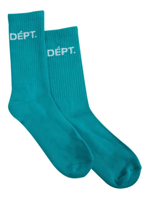 GALLERY DEPT. logo-jacquard socks Blue FDS90081