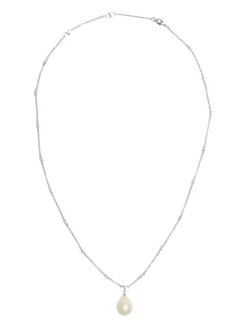 Valentino Garavani v-logo chain necklace Silver YJ0S48LFD